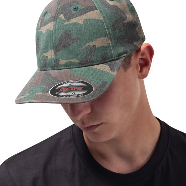 Flexfit garment washed camo Cap Thumbnail