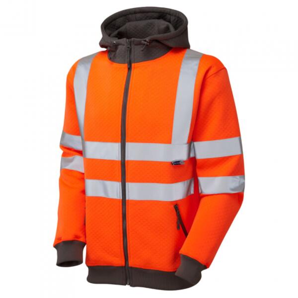 Saunton Full Zip Hi Vis Hooded Sweatshirt Thumbnail