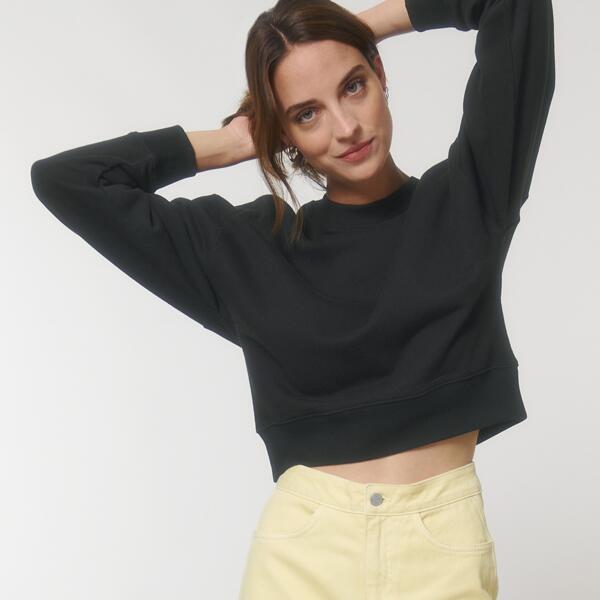 Stella Cropster Wave Terry women's cropped crew neck sweatshirt (STSW874) Thumbnail