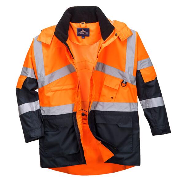 Hi-Vis Breathable Contrast Rain Jacket Thumbnail