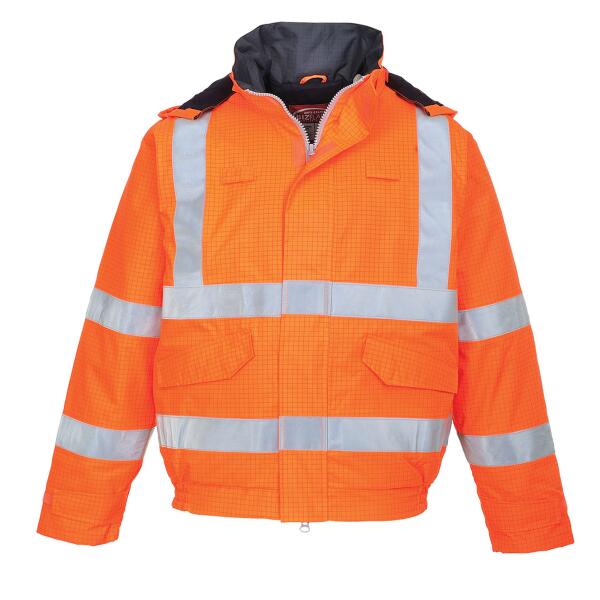 Bizflame Rain Hi-Vis Antistatic FR Bomber Jacket Thumbnail