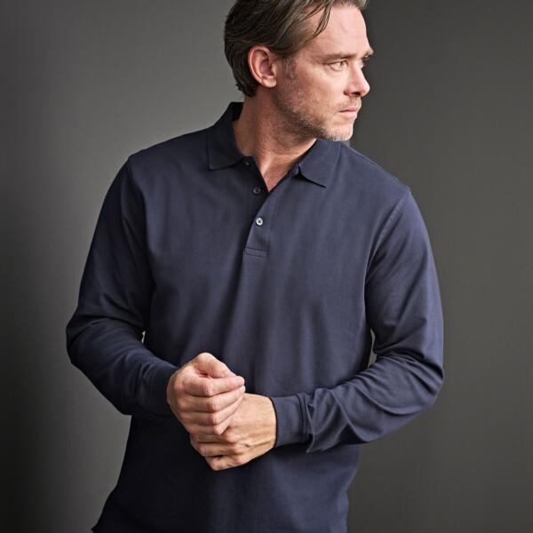 Men's Luxury Long Sleeve Stretch Polo Thumbnail