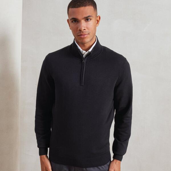 ¼ zip knitted sweater Thumbnail