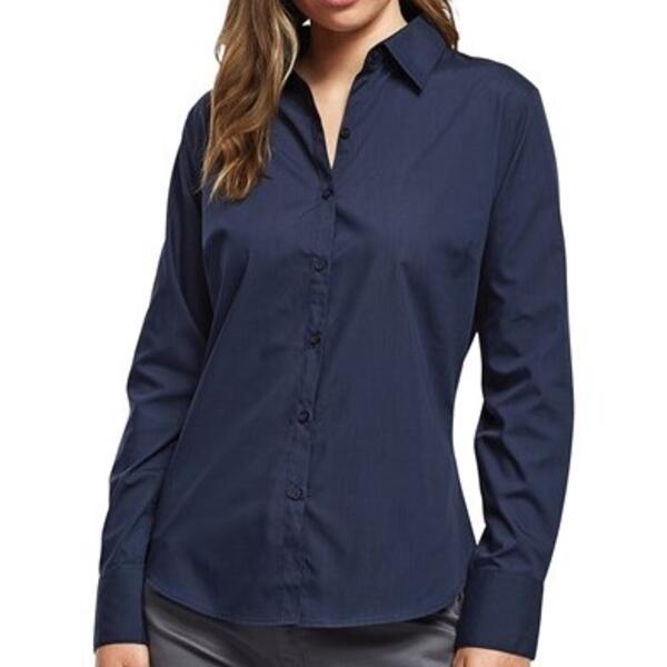 Women's  poplin long sleeve blouse Thumbnail
