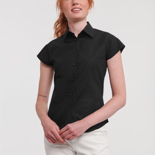 Ladies' Cap Sleeve Easy Care Fitted Shirt Thumbnail