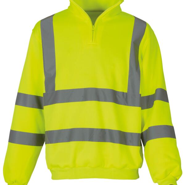Hi-Vis Quarter Zip Neck Sweatshirt Thumbnail
