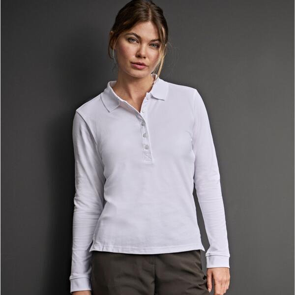 Tee Jays Ladies Luxury Stretch L/S Polo Thumbnail