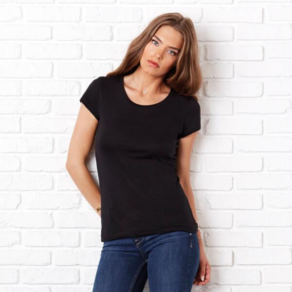 Sheer mini rib crew neck t-shirt Thumbnail
