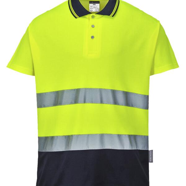 Hi-vis two-tone cotton comfort polo shirt  Thumbnail