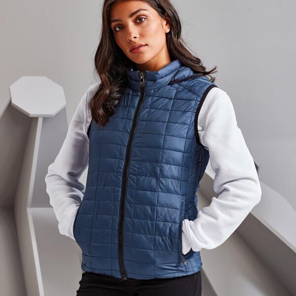 Women's honeycomb hooded gilet Thumbnail
