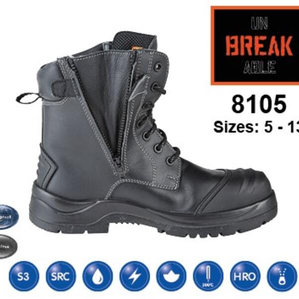 UNBREAKABLE Trench-Master Fully Waterproof Metal Free Combat Safety Boot Thumbnail