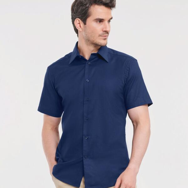 Men's Short Sleeve Easy Care Tailored Oxford Shirt Thumbnail